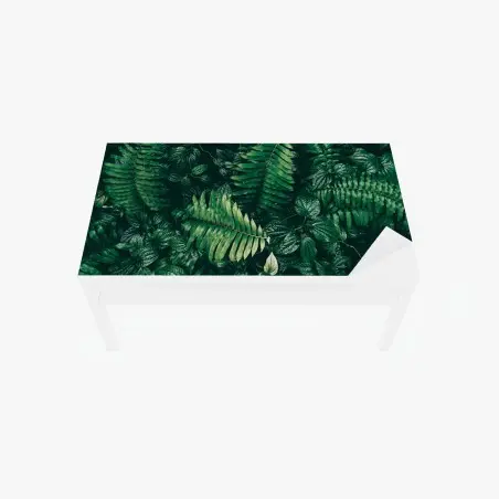 Sticker pour table et bureau mur de verdure tropicale sombre – Wallnifity®