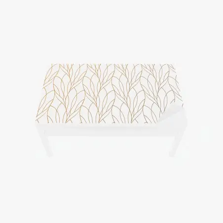 Sticker pour table et bureau motif feuillage doré élégant pour décoration – Wallnifity®