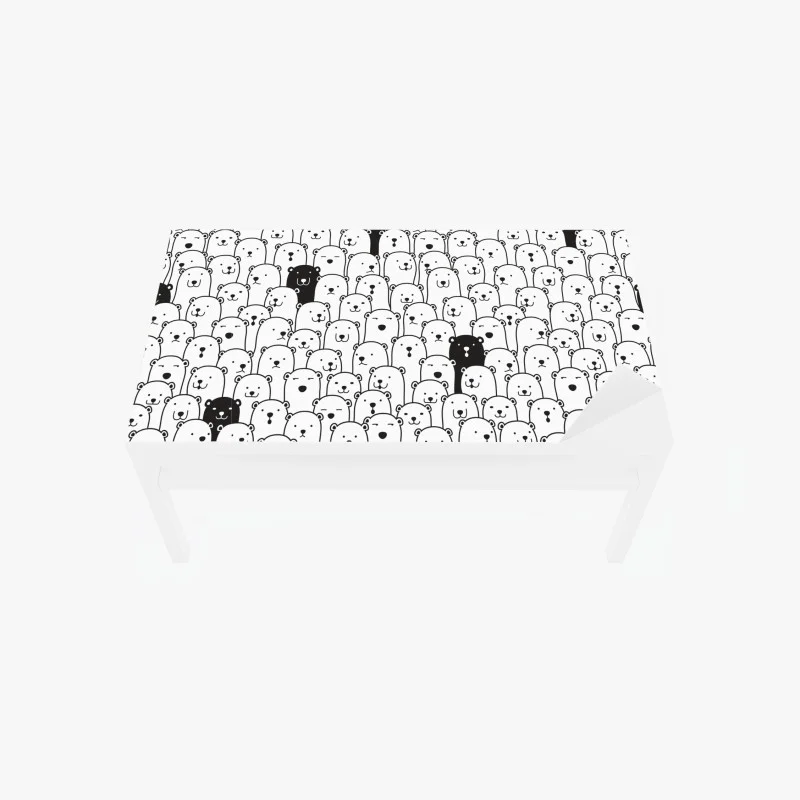 Sticker pour table et bureau nuée d'ours mignons noir et blanc – Wallnifity® Sticker pour table et bureau nuée d'ours mignons noir et blanc – Wallnifity®
