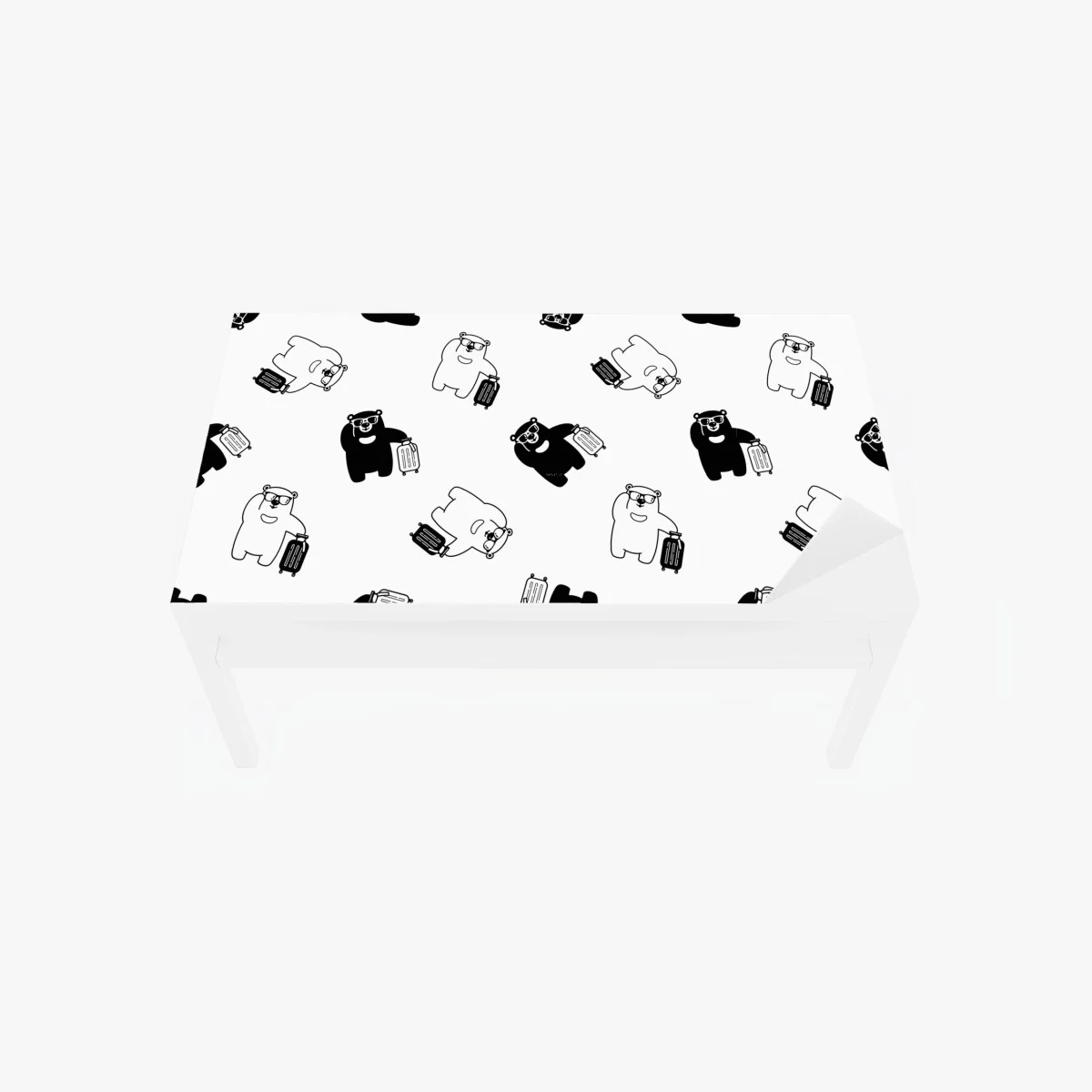 Sticker pour table et bureau motif d'ours voyageurs en noir et blanc – Wallnifity® Sticker pour table et bureau motif d'ours voyageurs en noir et blanc – Wallnifity®