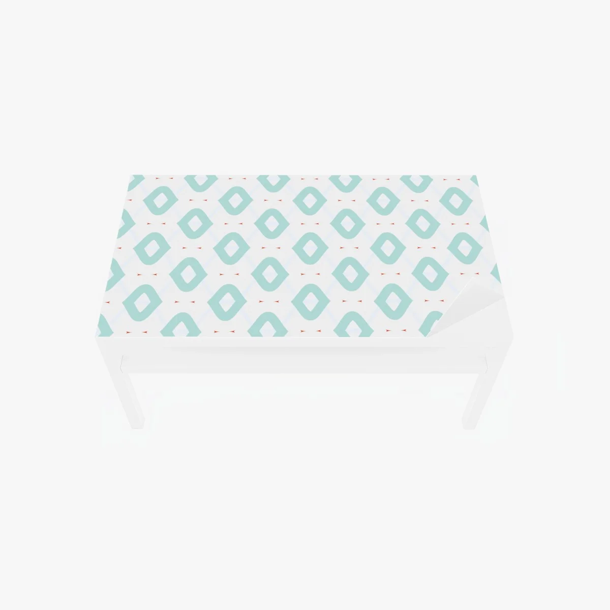 Sticker pour table et bureau motif losanges turquoise et corail – Wallnifity® Sticker pour table et bureau motif losanges turquoise et corail – Wallnifity®
