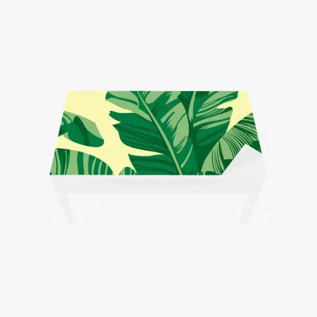 Sticker pour table et bureau motif feuilles de bananier tropicales – Wallnifity®
