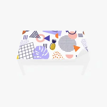 Sticker pour table et bureau motif tropical géométrique coloré – Wallnifity®