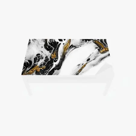 Sticker pour table et bureau marbre abstrait noir et or – Wallnifity®