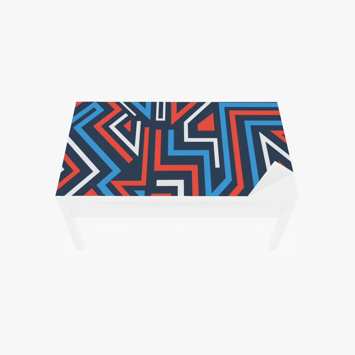 Sticker pour table et bureau motif géométrique dynamique bleu et rouge – Wallnifity® Sticker pour table et bureau motif géométrique dynamique bleu et rouge – Wallnifity®