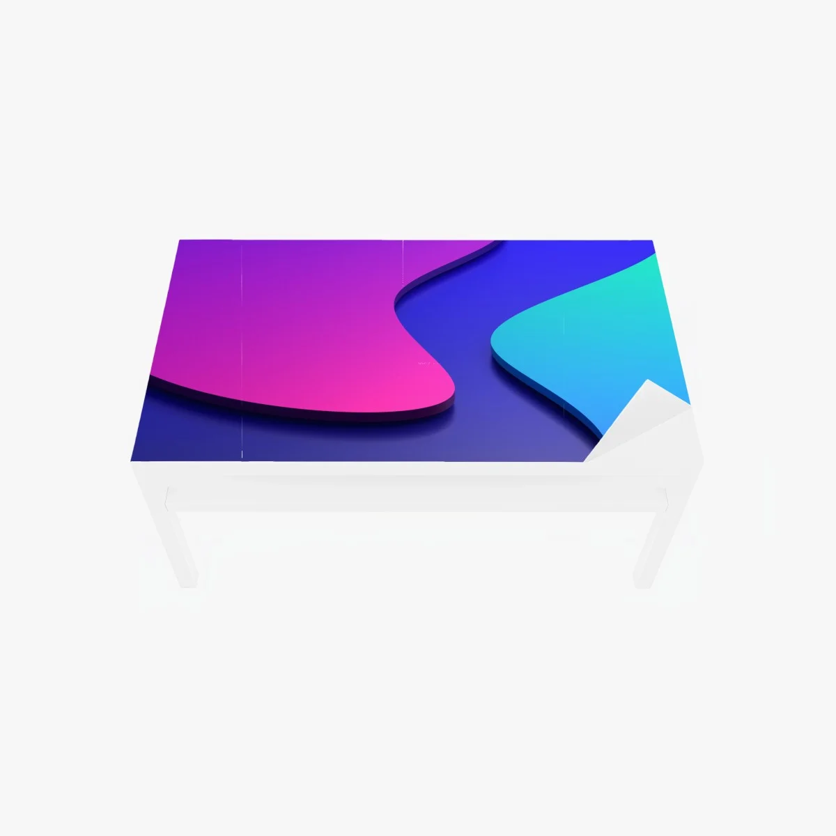 Sticker pour table et bureau abstraction 3d en dégradé violet et bleu – Wallnifity® Sticker pour table et bureau abstraction 3d en dégradé violet et bleu – Wallnifity®