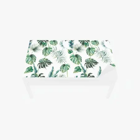 Sticker pour table et bureau motif feuilles tropicales en aquarelle – Wallnifity®