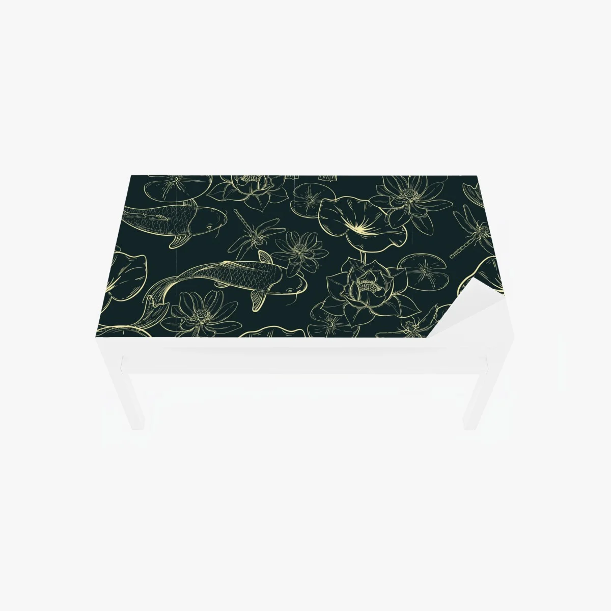 Sticker pour table et bureau motif carpes koi et nénuphars, illustration élégante – Wallnifity® Sticker pour table et bureau motif carpes koi et nénuphars, illustration élégante – Wallnifity®