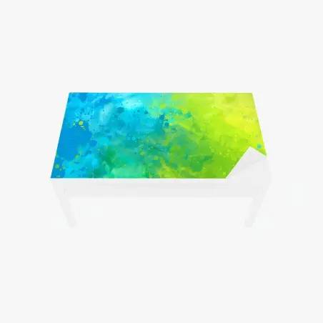 Sticker pour table et bureau fusion bleue et verte abstraite – Wallnifity®