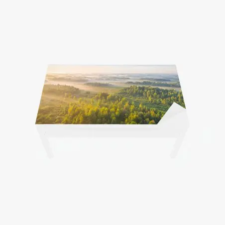Sticker pour table et bureau brume matinale au marais de Zvanets – Wallnifity®