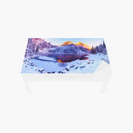 Sticker pour table et bureau paysage alpin au lever du soleil dans les Alpes italiennes – Wallnifity®