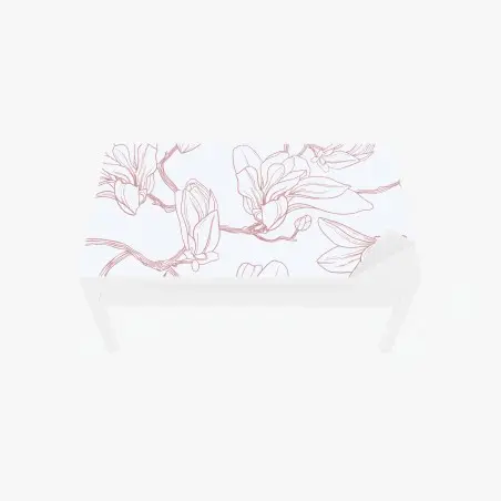 Sticker pour table et bureau motif magnolia délicat et aérien – Wallnifity®