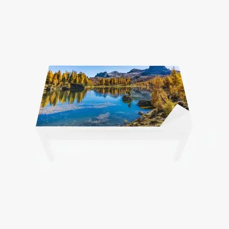 Sticker pour table et bureau reflets d'automne au lac alpin – Wallnifity®