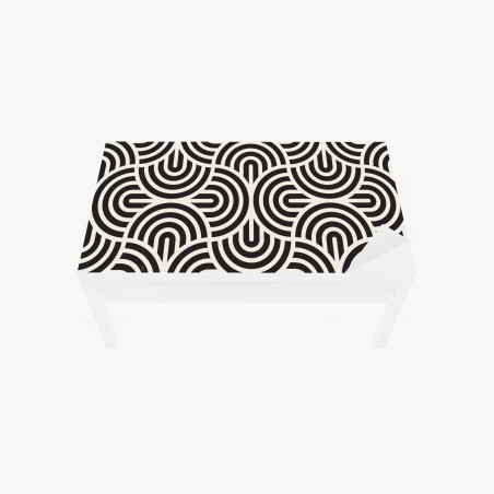Sticker pour table et bureau motif géométrique optique noir et blanc – Wallnifity®