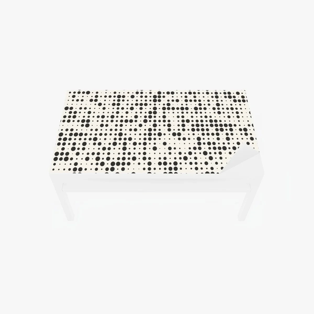 Sticker pour table et bureau motif à pois graphique noir et crème – Wallnifity® Sticker pour table et bureau motif à pois graphique noir et crème – Wallnifity®