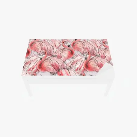 Sticker pour table et bureau motif flamants roses aquarelle élégant – Wallnifity®