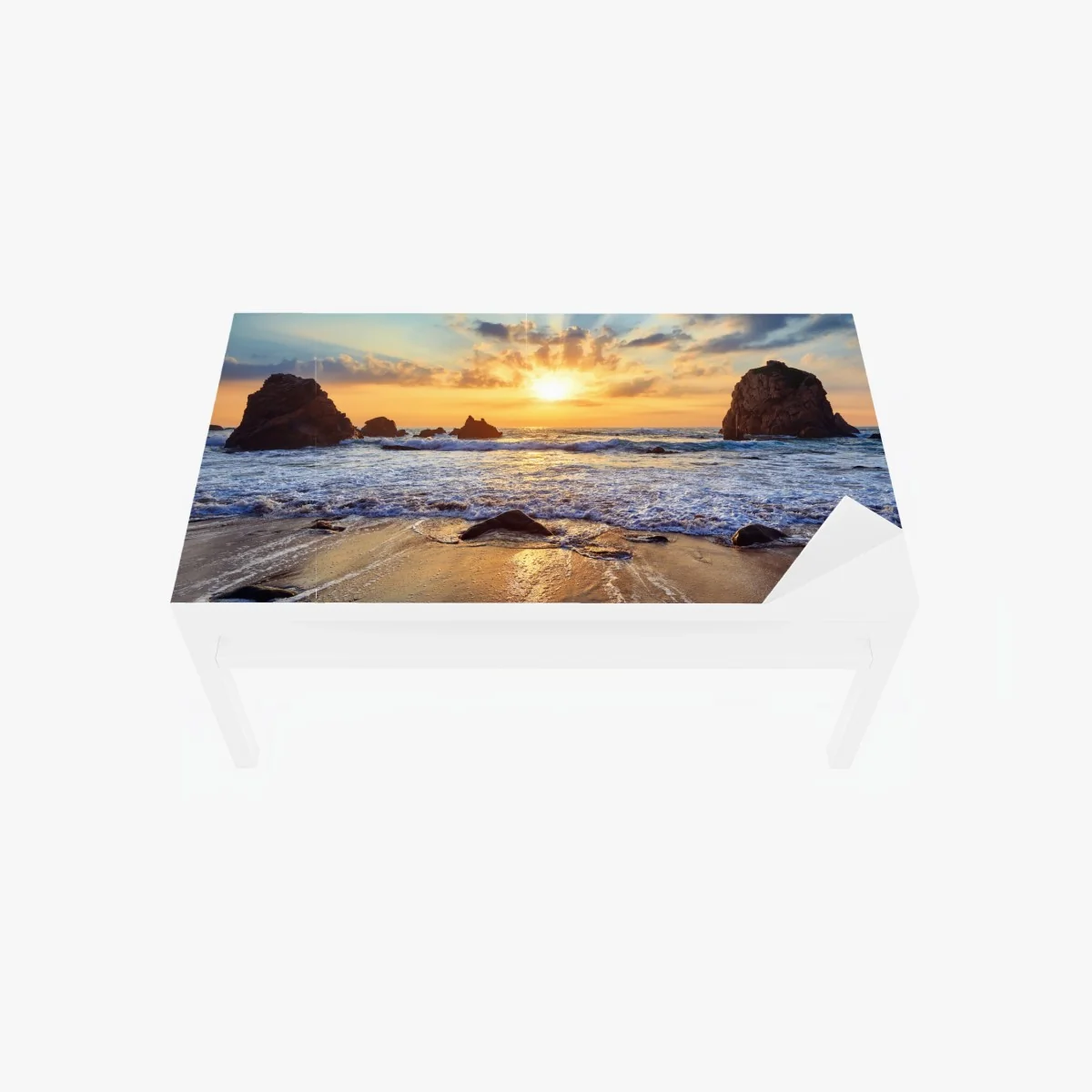 Sticker pour table et bureau coucher de soleil sur la côte rocheuse – Wallnifity® Sticker pour table et bureau coucher de soleil sur la côte rocheuse – Wallnifity®