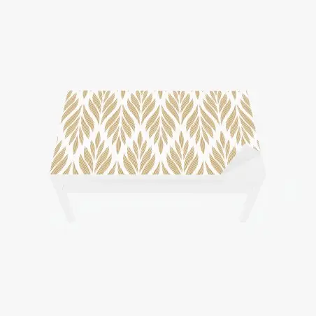 Sticker pour table et bureau motif feuilles dorées pour décoration murale – Wallnifity®