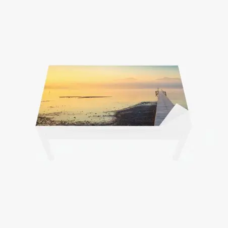 Sticker pour table et bureau jetée vers l'horizon brumeux – Wallnifity®