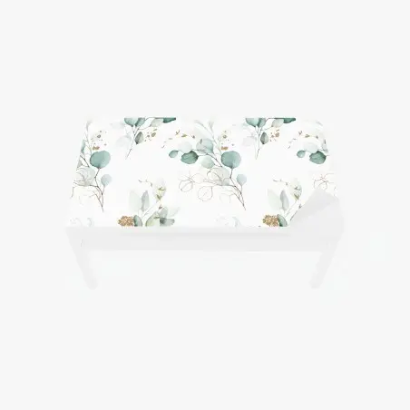 Sticker pour table et bureau motif botanique aquarelle eucalyptus doré – Wallnifity®