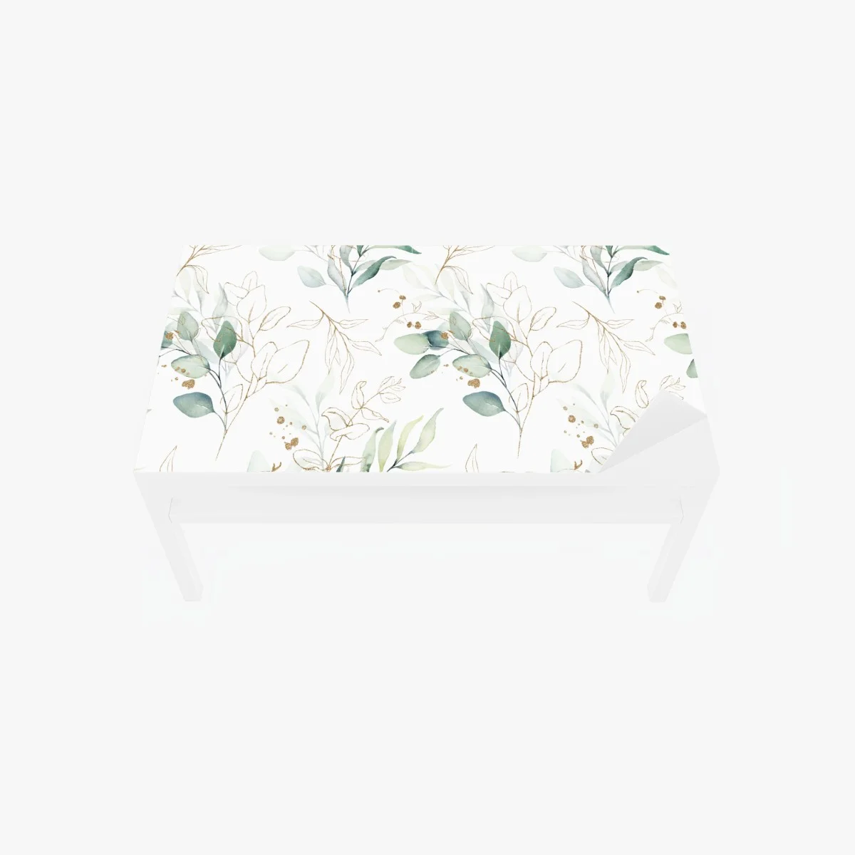 Sticker pour table et bureau motif botanique aquarelle vert et doré – Wallnifity® Sticker pour table et bureau motif botanique aquarelle vert et doré – Wallnifity®