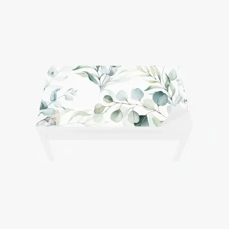 Sticker pour table et bureau eucalyptus aquarelle élégant motif botanique apaisant – Wallnifity®