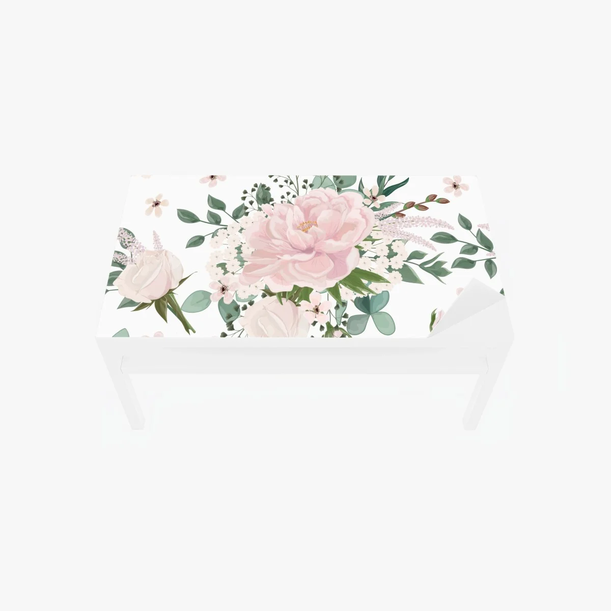 Sticker pour table et bureau bouquet pastel de pivoines et eucalyptus – Wallnifity® Sticker pour table et bureau bouquet pastel de pivoines et eucalyptus – Wallnifity®