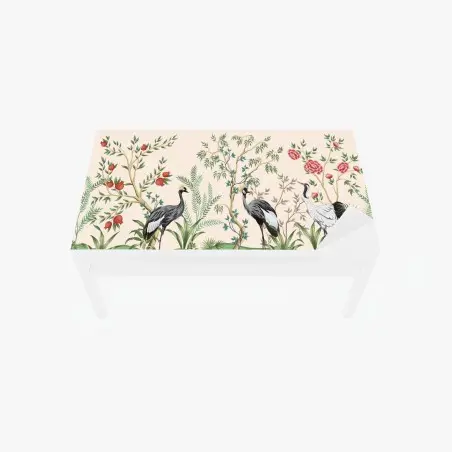 Sticker pour table et bureau scène botanique aux grues élégantes – Wallnifity®
