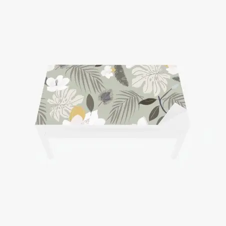 Sticker pour table et bureau motif botanique tropical pastel – Wallnifity®