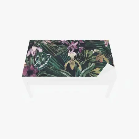 Sticker pour table et bureau paradis tropical aux orchidées aquarellées – Wallnifity®