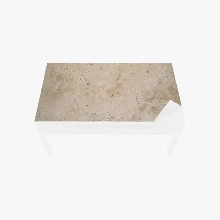 Sticker pour table et bureau texture de pierre naturelle beige et rustique – Wallnifity®