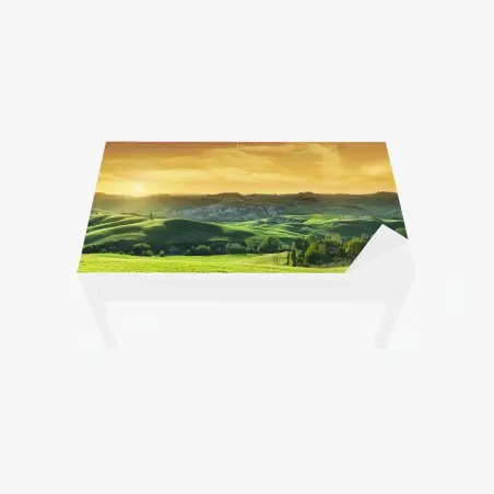 Sticker pour table et bureau douceur des collines de Toscane au coucher du soleil – Wallnifity®
