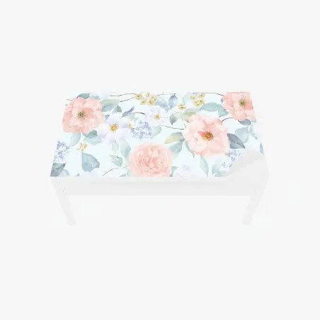 Sticker pour table et bureau motif floral pastel en aquarelle pour décoration – Wallnifity®