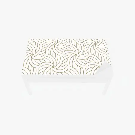 Sticker pour table et bureau motif géométrique doré en spirale – Wallnifity®