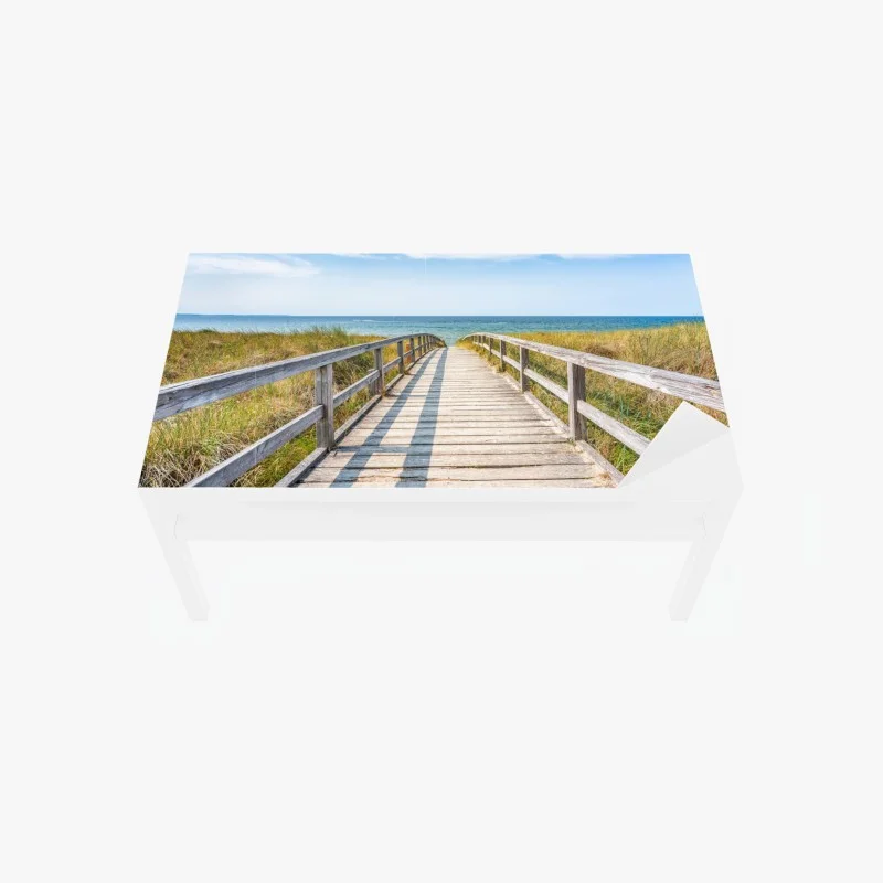 Sticker pour table et bureau passerelle en bois vers l'océan – Wallnifity® Sticker pour table et bureau passerelle en bois vers l'océan – Wallnifity®