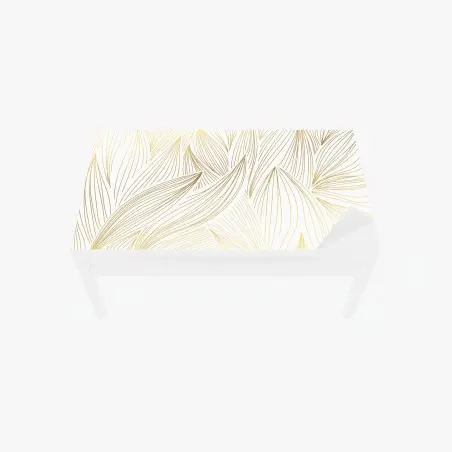 Sticker pour table et bureau motif floral doré minimaliste – Wallnifity®