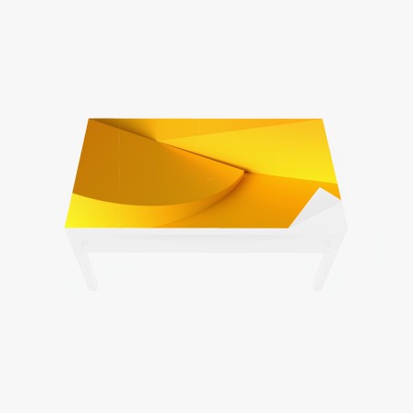 Sticker pour table et bureau composition géométrique jaune minimaliste – Wallnifity®