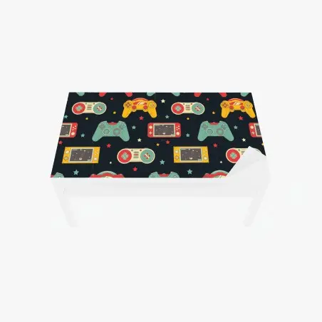 Sticker pour table et bureau motif rétro de manettes de jeu colorées – Wallnifity®