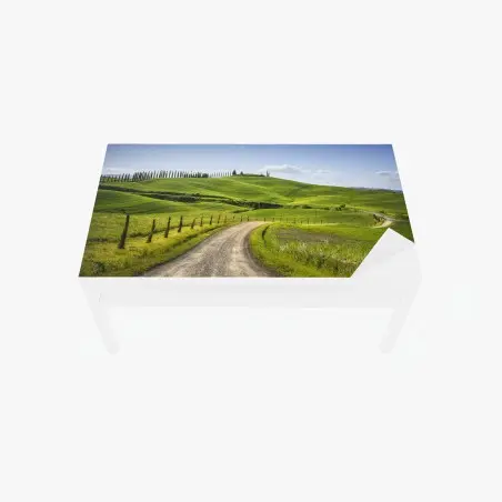 Sticker pour table et bureau route sinueuse en Toscane près de Sienne – Wallnifity®