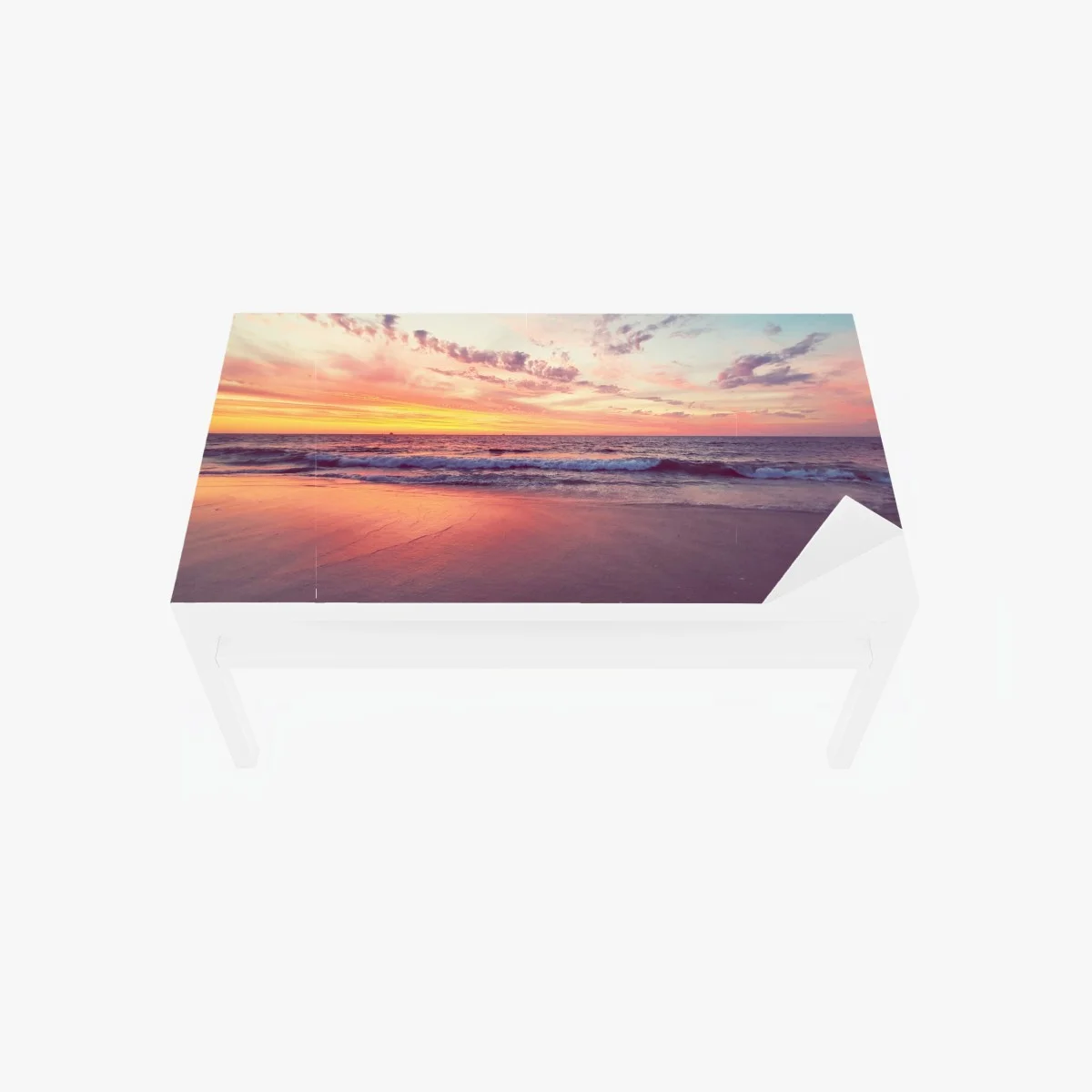 Sticker pour table et bureau coucher de soleil pastel sur la plage – Wallnifity® Sticker pour table et bureau coucher de soleil pastel sur la plage – Wallnifity®