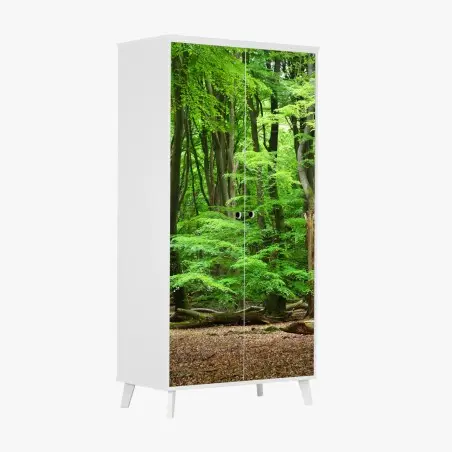 Sticker pour armoire refuge verdoyant en forêt – Wallnifity®