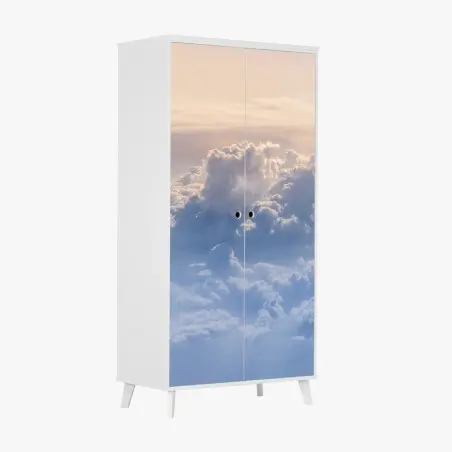 Sticker pour armoire paysage aérien de nuages au crépuscule – Wallnifity®