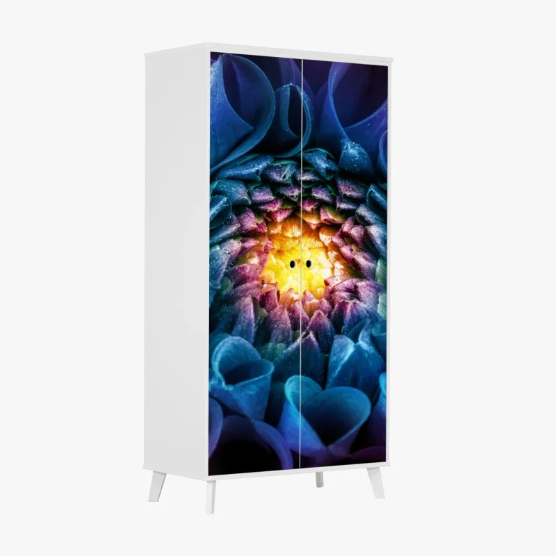 Sticker pour armoire éclat floral multicolore - chrysanthème en macro – Wallnifity® Sticker pour armoire éclat floral multicolore - chrysanthème en macro – Wallnifity®