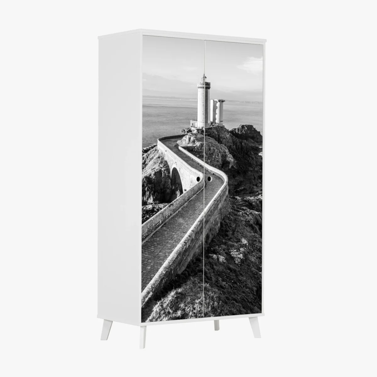 Sticker pour armoire phare solitaire sur la côte rocheuse – Wallnifity® Sticker pour armoire phare solitaire sur la côte rocheuse – Wallnifity®