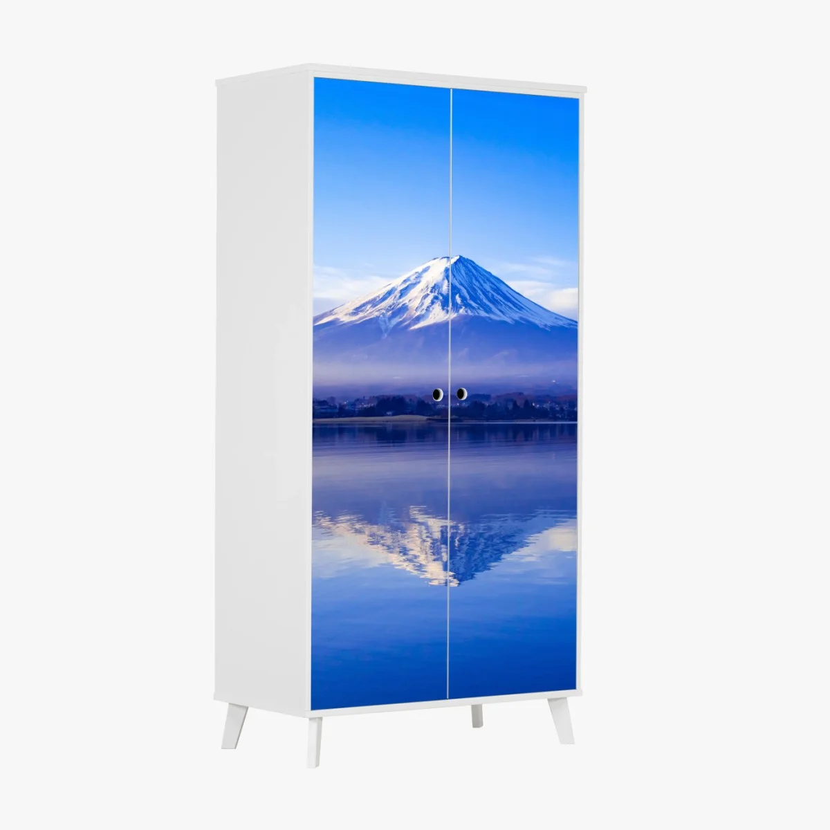 Sticker pour armoire matinée sereine au Mont Fuji – Wallnifity® Sticker pour armoire matinée sereine au Mont Fuji – Wallnifity®