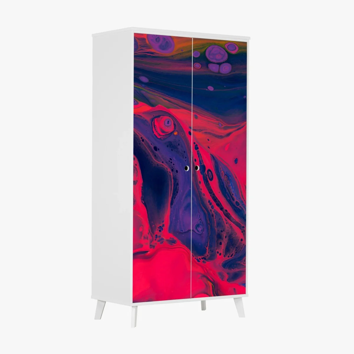 Sticker pour armoire abstraction fluide néon rose et violet – Wallnifity® Sticker pour armoire abstraction fluide néon rose et violet – Wallnifity®