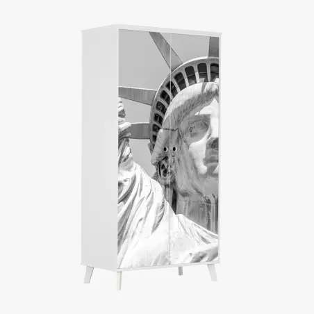 Sticker pour armoire portrait monumental de la Statue de la Liberté – Wallnifity®