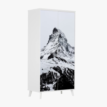 Sticker pour armoire sommet majestueux enneigé – Wallnifity®