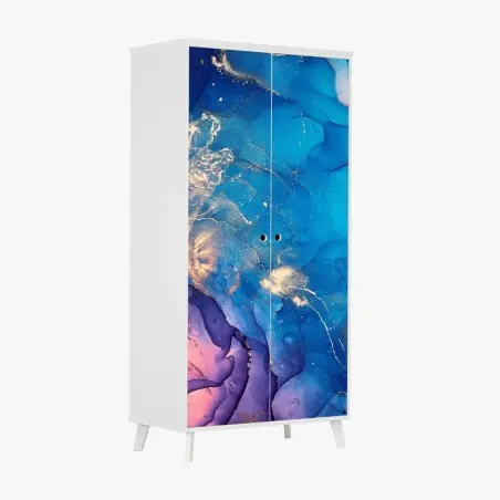 Sticker pour armoire marbrure céleste encre alcool – Wallnifity®