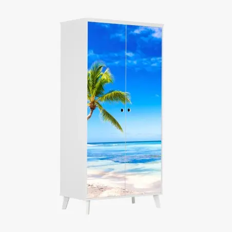 Sticker pour armoire paradis tropical au bord du lagon – Wallnifity®